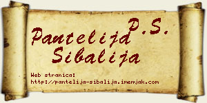 Pantelija Šibalija vizit kartica